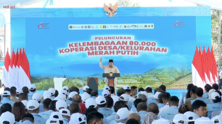 peluncuran kelembagaan 80.000 koperasi desa/kelurahan merah putih
