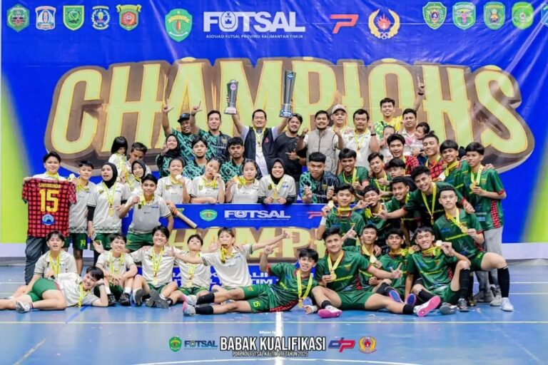 Penutupan BK Porporv futsal Kaltim yang mengeluarkan Samarinda sebagai juara umum.