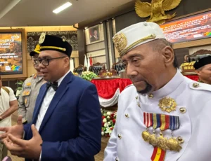 Bupati Kukar, Aulia Rahman Basri Bersama Sultan Kutai Kartanegara Ing Martadipura, Aji Muhammad Arifin.(Rian)