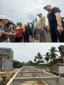 Bupati Kukar, Aulia Rahman Basri bersama Walikota Samarinda, Andi Harun, saat melakukan peninjauan dilapangan.(Foto:Rian)