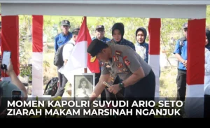 Momen Kapolri Suyudi Ario Seto Ziarah Makam Marsinah Nganjuk