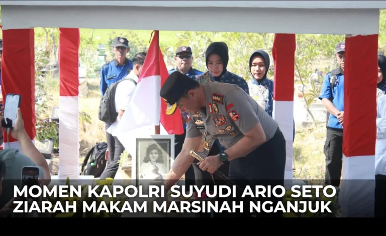 Momen Kapolri Suyudi Ario Seto Ziarah Makam Marsinah Nganjuk