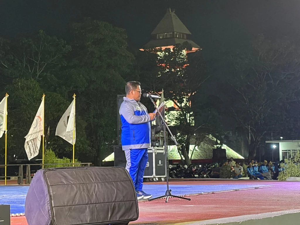 Kepala Dispora Kukar, Aji Ali Husni, saat memberikan sambutan (Rian)