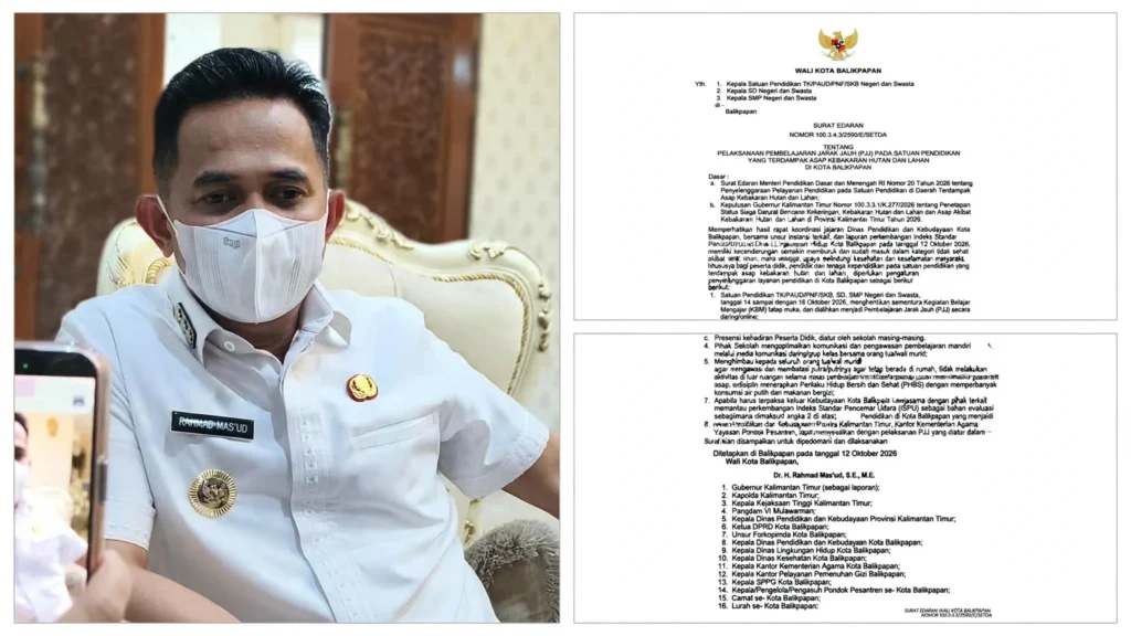 SE Wali Kota Keluar: TK Hingga SMP di